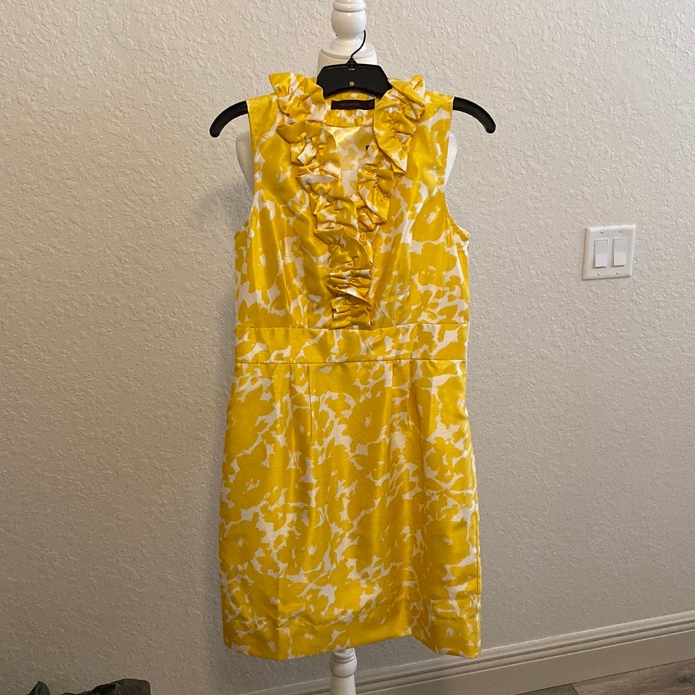 NWT the limited ruffle collar yellow dress